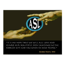 ASL: De Gift van de god aan Doven Wens Kaarten