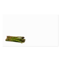 asperge de nourriture cartes de visite personnelles