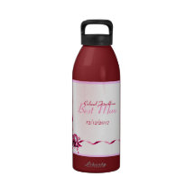 Assez dans les rubans et le Bot roses de l'eau de  Bouteille D'eau