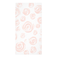 Assez doucement motif de rose de rose sur le blanc photocartes