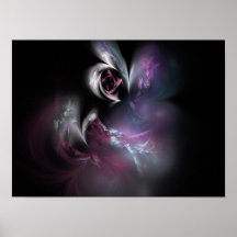 Assez fractale de rose de rose affiche