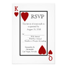 Assortiment de carte rouge de jeu RSVP Carton D'invitation