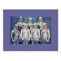 Astronautes de Mercury de l'original 7 Carte Postale