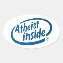Atheïst binnen sticker