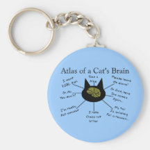 Atlas du cerveau d'un chat porte-clé
