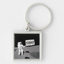 Atomique dans l'espace Keychain Porte-clef