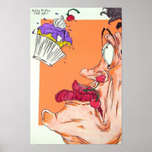 attaques de gâteau de tasse posters