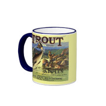 ATTAQUEZ L'ÉTIQUETTE VINTAGE DE CAISSE D'APPLE DE  MUG