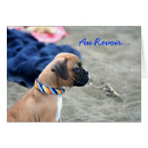 Au Revoir carte de chiot de Boxeur