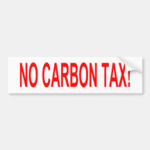 Aucun autocollant d'impôts de carbone autocollant pour voiture