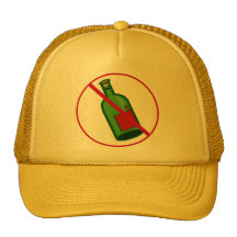 Aucun chapeau de boissons alcoolisées casquette