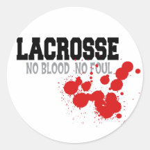 Aucun sang aucun cadeau fétide de lacrosse adhésifs