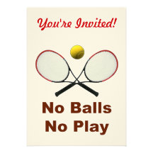 Aucunes boules aucun tennis de jeu invitations