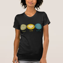 Auditer d'amour de paix t-shirt