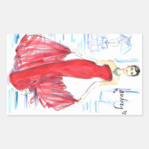Audrey Awesomeness Rechthoekige Sticker