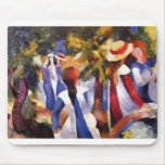 August Macke - fille dans la toile 1914 de pays Tapis De Souris