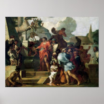 Augustus avant la tombe d'Alexandre III Poster