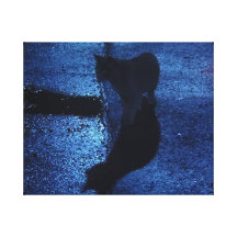 Aussi noir que la nuit impression sur toile