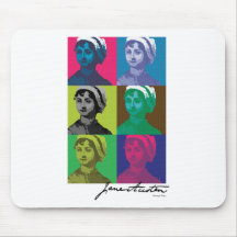 AustenPop -- Jane Austen, stijl Warhol Muismat