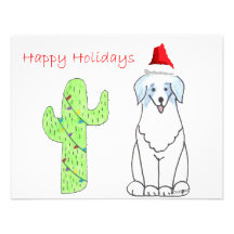 Australische Kerstmis van de Cactus van de Herder  Persoonlijke Uitnodigingen