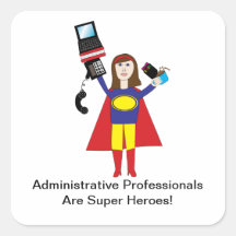 Autocollant administratif de superhéros de profess