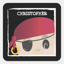 Autocollant amical personnalisable de pirate