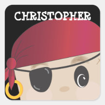 Autocollant amical personnalisé de pirate