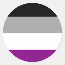 Autocollant asexuel de drapeau