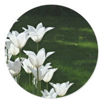 Autocollant blanc de mariage de tulipe autocollants