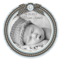 Autocollant bleu C d'orteils minuscules