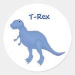 Autocollant bleu de dinosaure