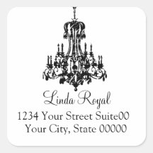 Autocollant d'adresse de lustre