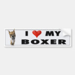 Autocollant d'amour de boxeur (cultivé) autocollant pour voiture