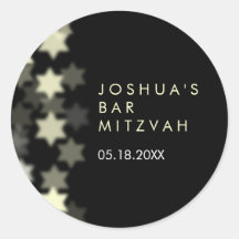 Autocollant de barre/bat mitzvah d'étoile de David