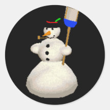 Autocollant de bonhomme de neige