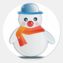 Autocollant de bonhomme de neige