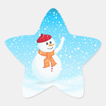 Autocollant de bonhomme de neige de Noël