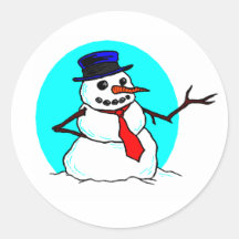Autocollant de bonhomme de neige de Noël