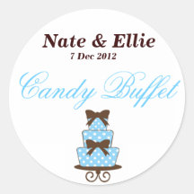 Autocollant de buffet de sucrerie de gâteau de mar