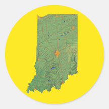 Autocollant de carte de l'Indiana