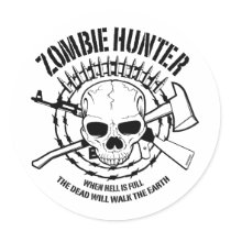 Autocollant de chasseur de zombi autocollants