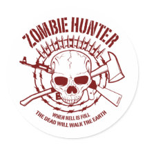 Autocollant de chasseur de zombi autocollants