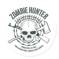 Autocollant de chasseur de zombi autocollants