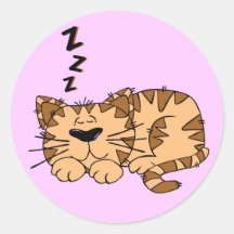 Autocollant de chat de sommeil