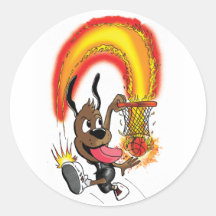 Autocollant de chien de cercle