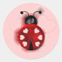 Autocollant de coccinelle de bonne chance