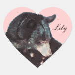 Autocollant de coeur de lis