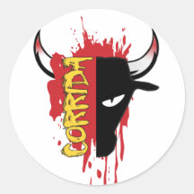 autocollant de corrida de taureau