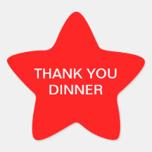 Autocollant de dîner de Merci