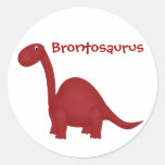 Autocollant de dinosaure de brontosaure